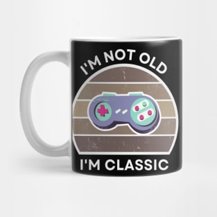 I'm not old, I'm Classic | Game Controller | Retro Hardware | Sepia | Vintage Sunset | '80s '90s Video Gaming Mug